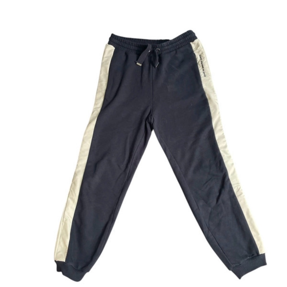S. Oliver Allow Yourself to Grow Fleece Joggers Small Sweatpants Cream & Navy
